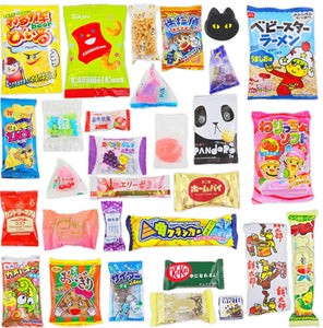 Sakura Box Japanese Snacks & Candy 30 Piece Dagashi Set Gift (Box)