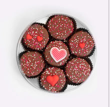 Load image into Gallery viewer, I LOVE YOU Red Valentine Chocolate Dipped Sandwich Cookies
