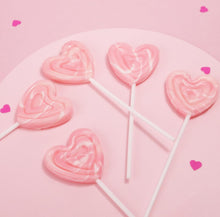 Load image into Gallery viewer, Strawberry Flavored Heart Lollipop Gift Set
