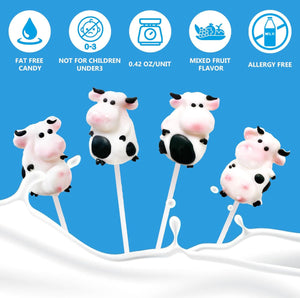 Cow Lollipops Individually Wrapped - 24