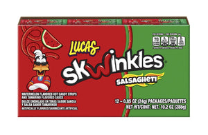 Lucas Skwinkles Salsagheti Watermelon Box 12 Packages