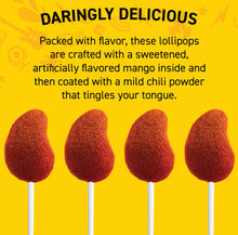 Load image into Gallery viewer, Vero Mango Candy Lollipops with Chili Pepper Powder, 40 Count Bag
