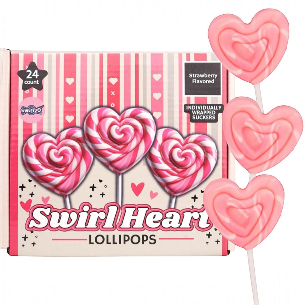 Strawberry Flavored Heart Lollipop Gift Set