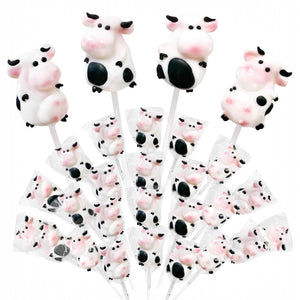 Cow Lollipops Individually Wrapped - 24