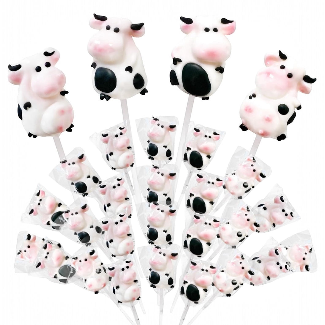 Cow Lollipops Individually Wrapped - 24