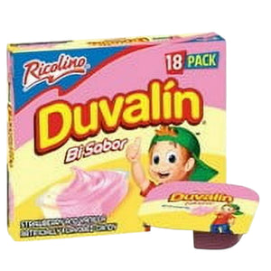 Ricolino Duvalin Strawberry and Vanilla Candy Spread, 18 Count Box