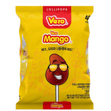 Load image into Gallery viewer, Vero Mango Candy Lollipops with Chili Pepper Powder, 40 Count Bag
