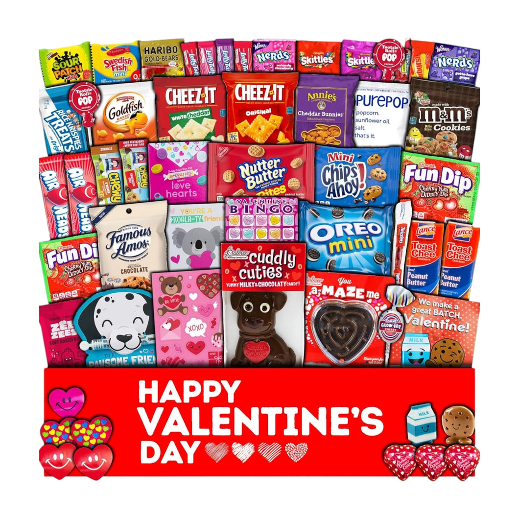 Valentine's Day Gift Care Package (50ct) Snacks