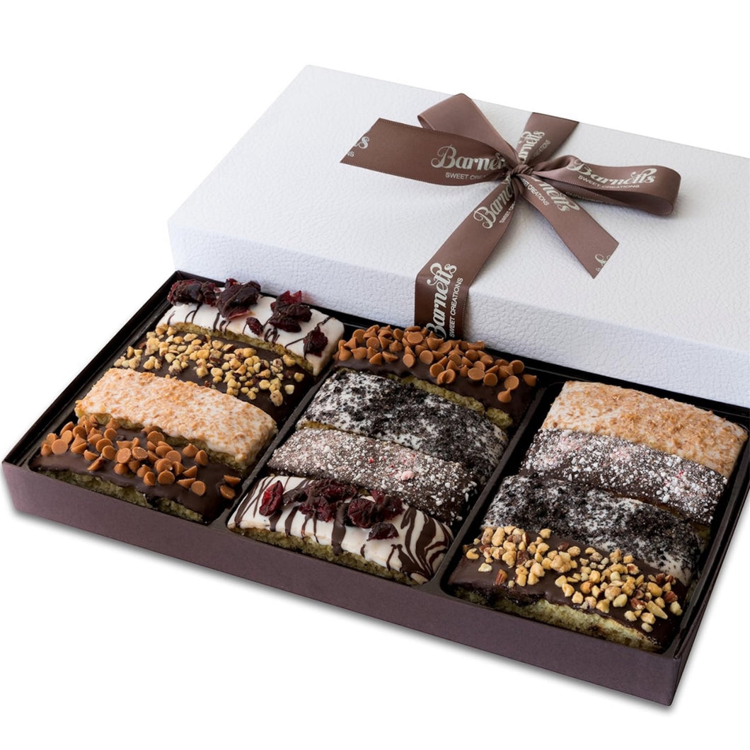 12 Valentines Chocolate Biscotti Gift Box