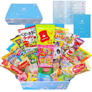 Sakura Box Japanese Snacks & Candy 30 Piece Dagashi Set Gift (Box)