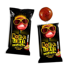 Load image into Gallery viewer, Sonric&#39;s Rockaleta Lollipops, Mexican Lollipop with Bubble Gum Center, 20 Count
